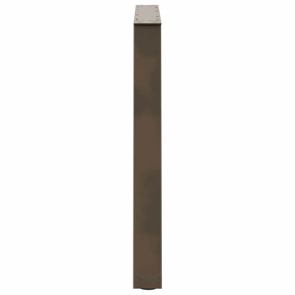 vidaXL Dining Table Legs V-Shape 3 pcs Natural Steel 90x(72-73.3) cm Steel