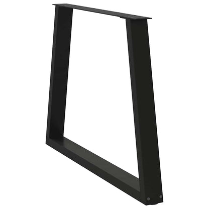 vidaXL Dining Table Legs V-Shape 3 pcs Black 100x(72-73.3) cm Steel