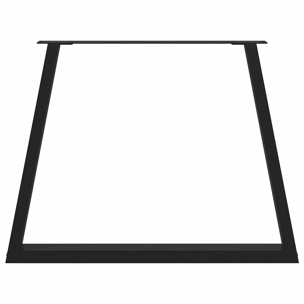 vidaXL Dining Table Legs V-Shape 3 pcs Black 100x(72-73,3) cm Steel