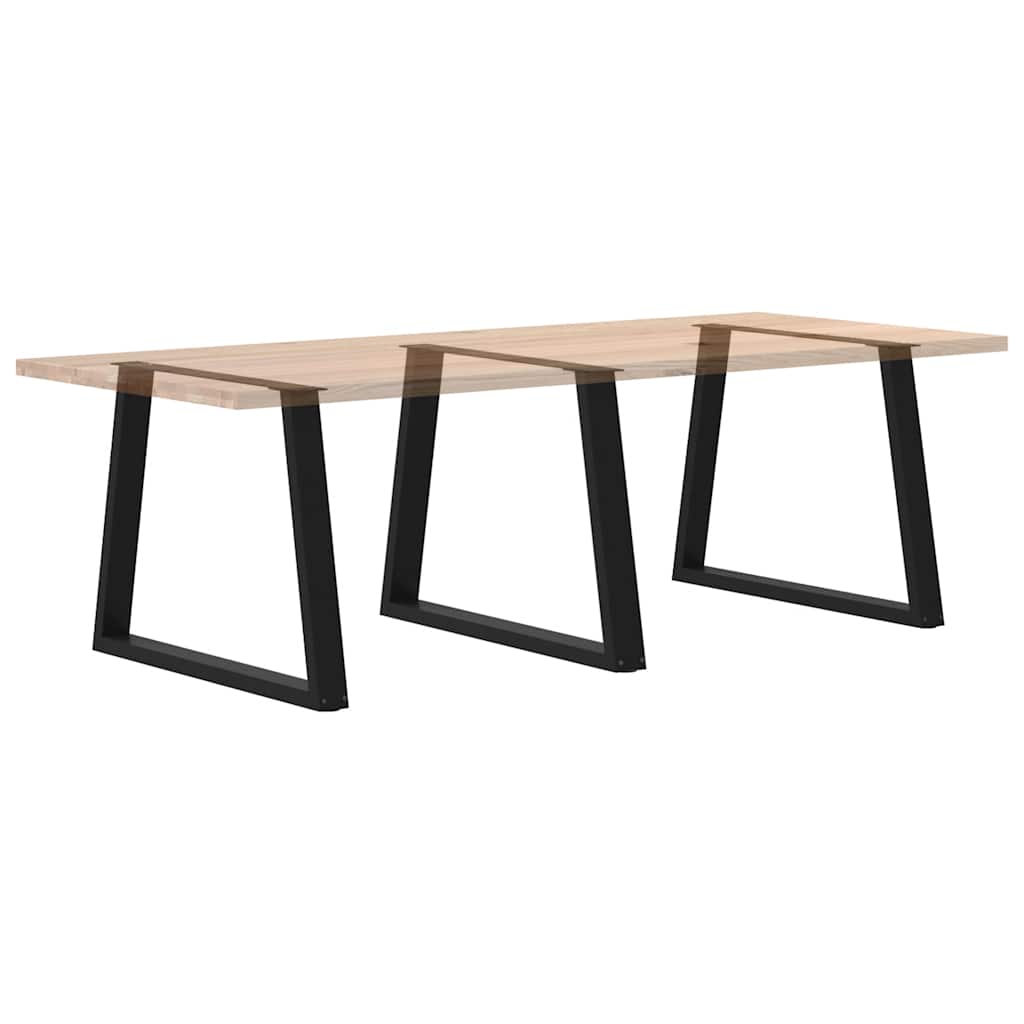 vidaXL Dining Table Legs V-Shape 3 pcs Black 100x(72-73.3) cm Steel
