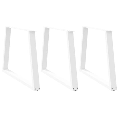 vidaXL Dining Table Legs V-Shape 3 pcs White 100x(72-73.3) cm Steel