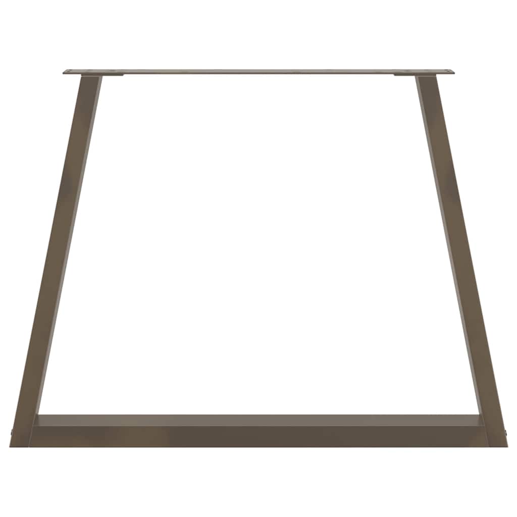 vidaXL Dining Table Legs V-Shape 3 pcs Natural Steel 100x(72-73,3) cm Steel