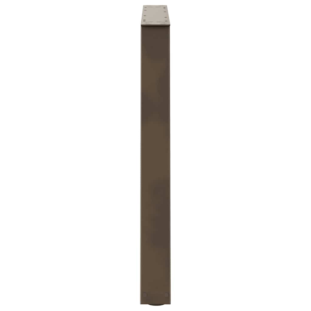 vidaXL Dining Table Legs V-Shape 3 pcs Natural Steel 100x(72-73,3) cm Steel