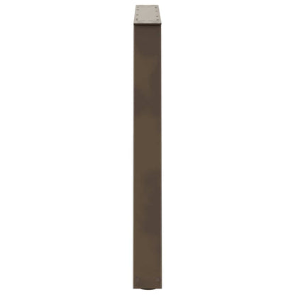 vidaXL Dining Table Legs V-Shape 3 pcs Natural Steel 100x(72-73,3) cm Steel