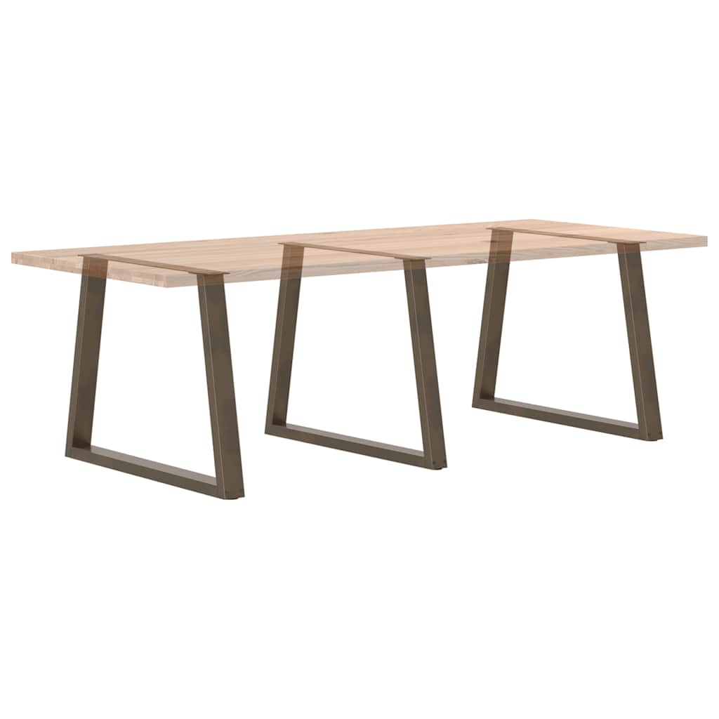 vidaXL Dining Table Legs V-Shape 3 pcs Natural Steel 100x(72-73,3) cm Steel