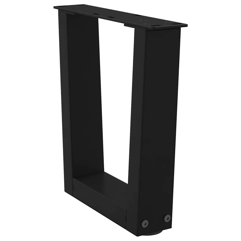 vidaXL Coffee Table Legs V-Shape 2 pcs Black 30x(30-31.3) cm Steel