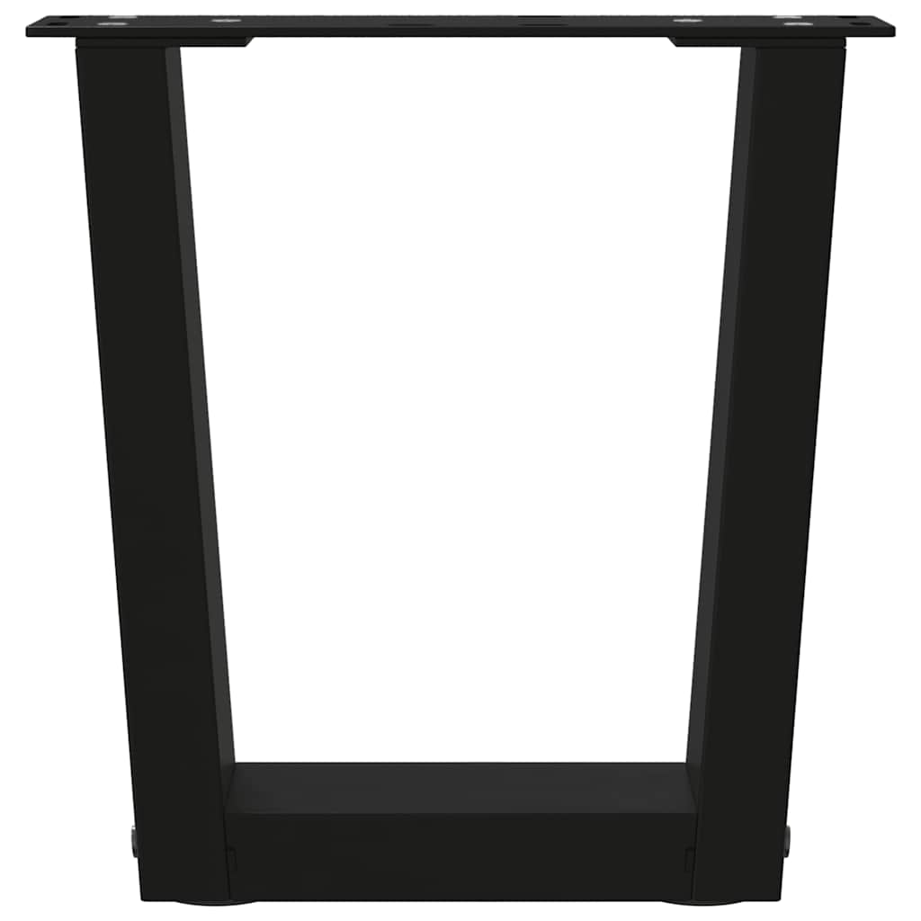 vidaXL Coffee Table Legs V-Shape 2 pcs Black 30x(30-31.3) cm Steel