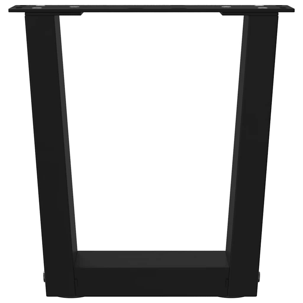 vidaXL Coffee Table Legs V-Shape 2 pcs Black 30x(30-31.3) cm Steel