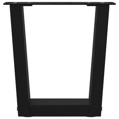 vidaXL Coffee Table Legs V-Shape 2 pcs Black 30x(30-31.3) cm Steel