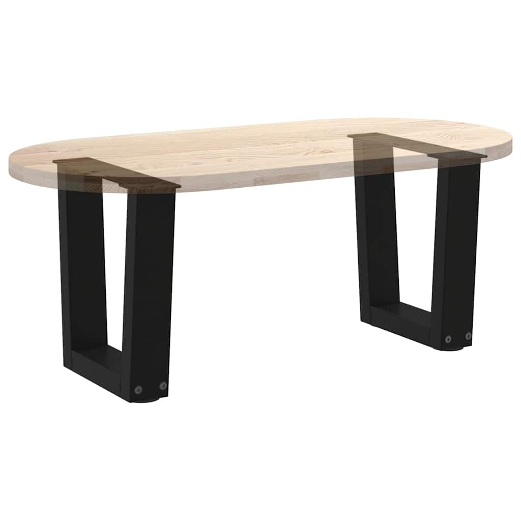 vidaXL Coffee Table Legs V-Shape 2 pcs Black 30x(30-31.3) cm Steel