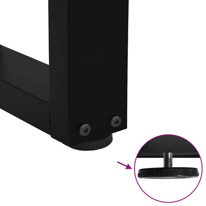 vidaXL Coffee Table Legs V-Shape 2 pcs Black 30x(30-31.3) cm Steel