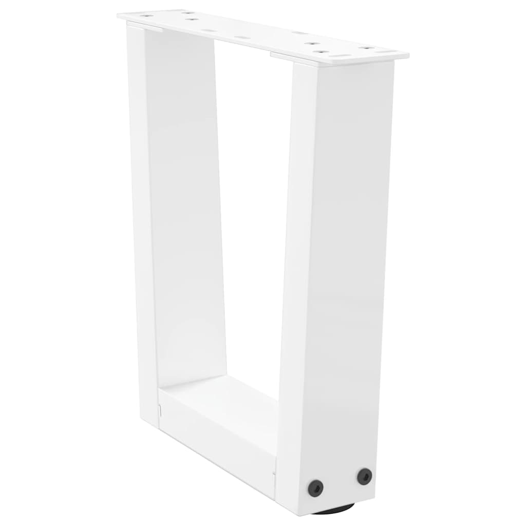 vidaXL Coffee Table Legs V-Shape 2 pcs White 30x(30-31.3) cm Steel