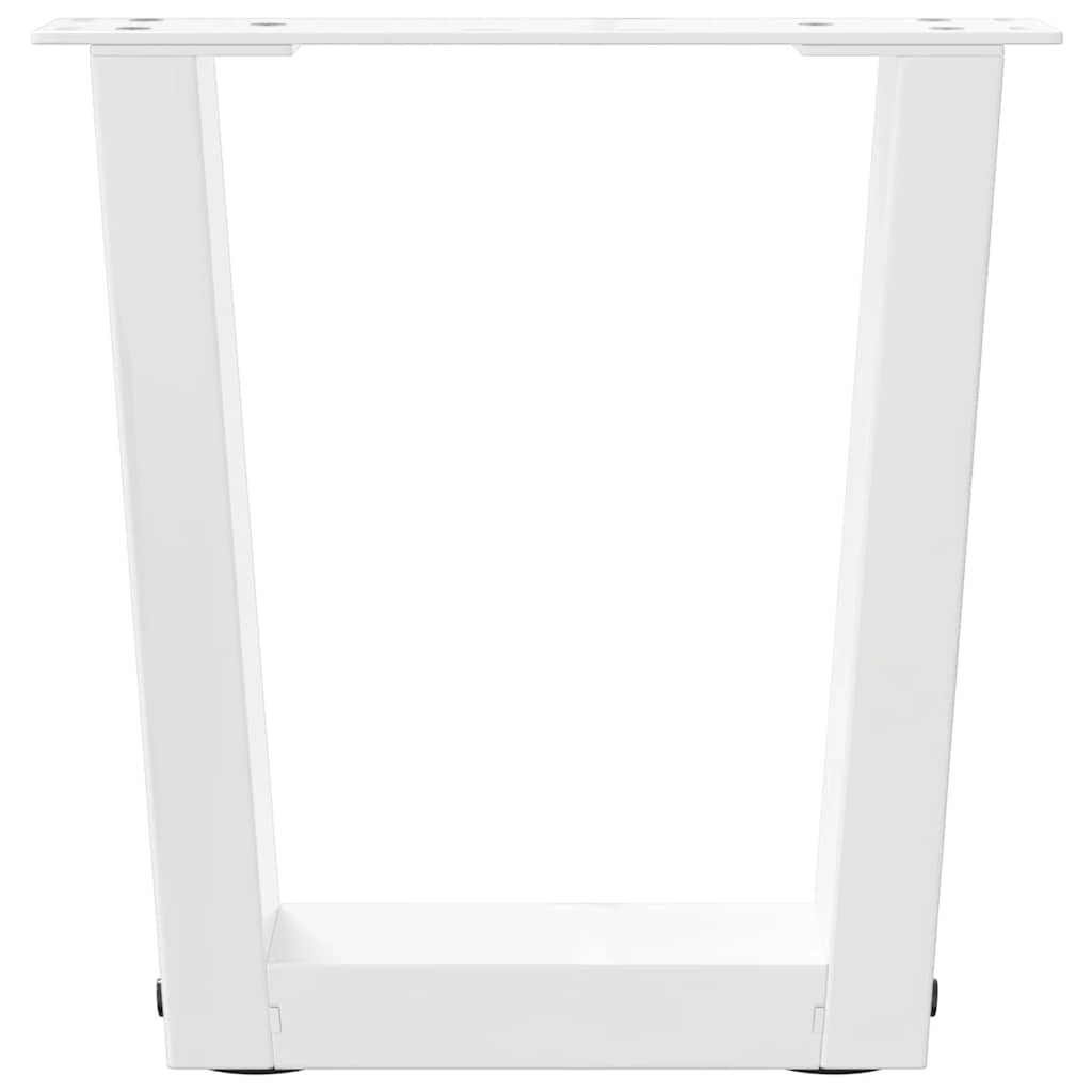 vidaXL Coffee Table Legs V-Shape 2 pcs White 30x(30-31.3) cm Steel
