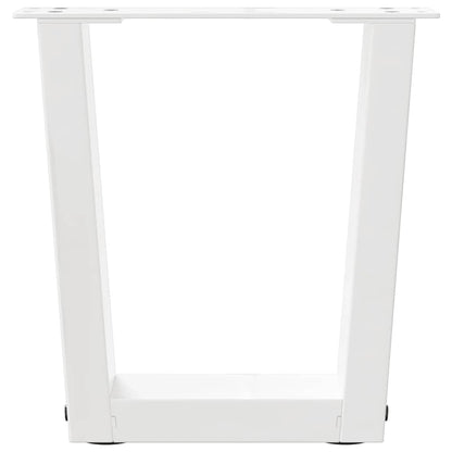 vidaXL Coffee Table Legs V-Shape 2 pcs White 30x(30-31.3) cm Steel
