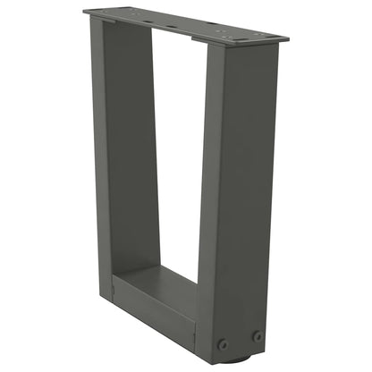 vidaXL Coffee Table Legs V-Shape 2 pcs Anthracite 30x(30-31,3) cm Steel
