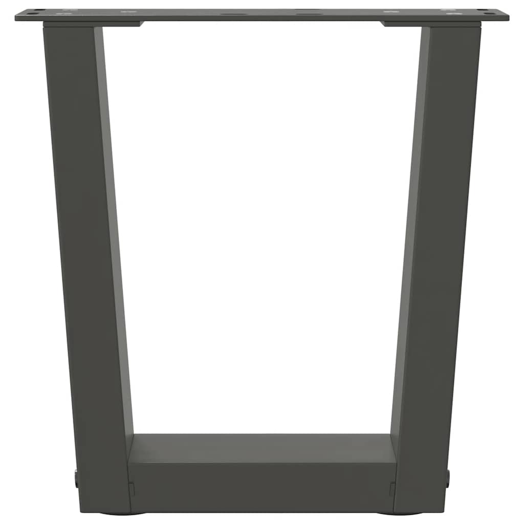 vidaXL Coffee Table Legs V-Shape 2 pcs Anthracite 30x(30-31.3) cm Steel