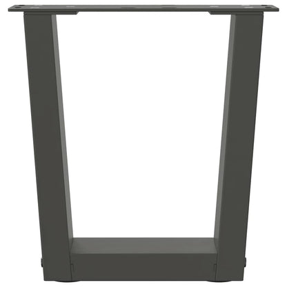 vidaXL Coffee Table Legs V-Shape 2 pcs Anthracite 30x(30-31.3) cm Steel