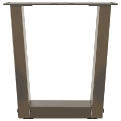 vidaXL Coffee Table Legs V-Shape 2 pcs Natural Steel 30x(30-31.3) cm Steel