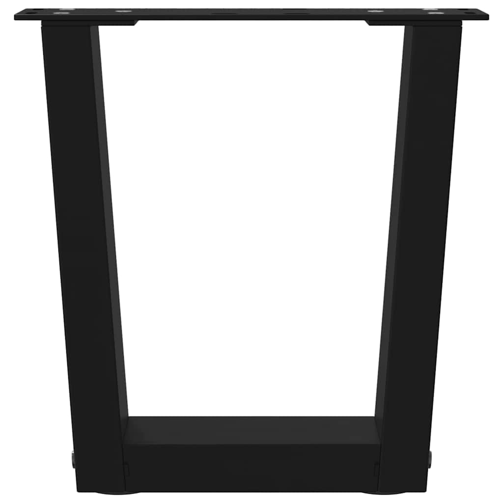vidaXL Coffee Table Legs V-Shape 2 pcs Black 40x(30-31.3) cm Steel