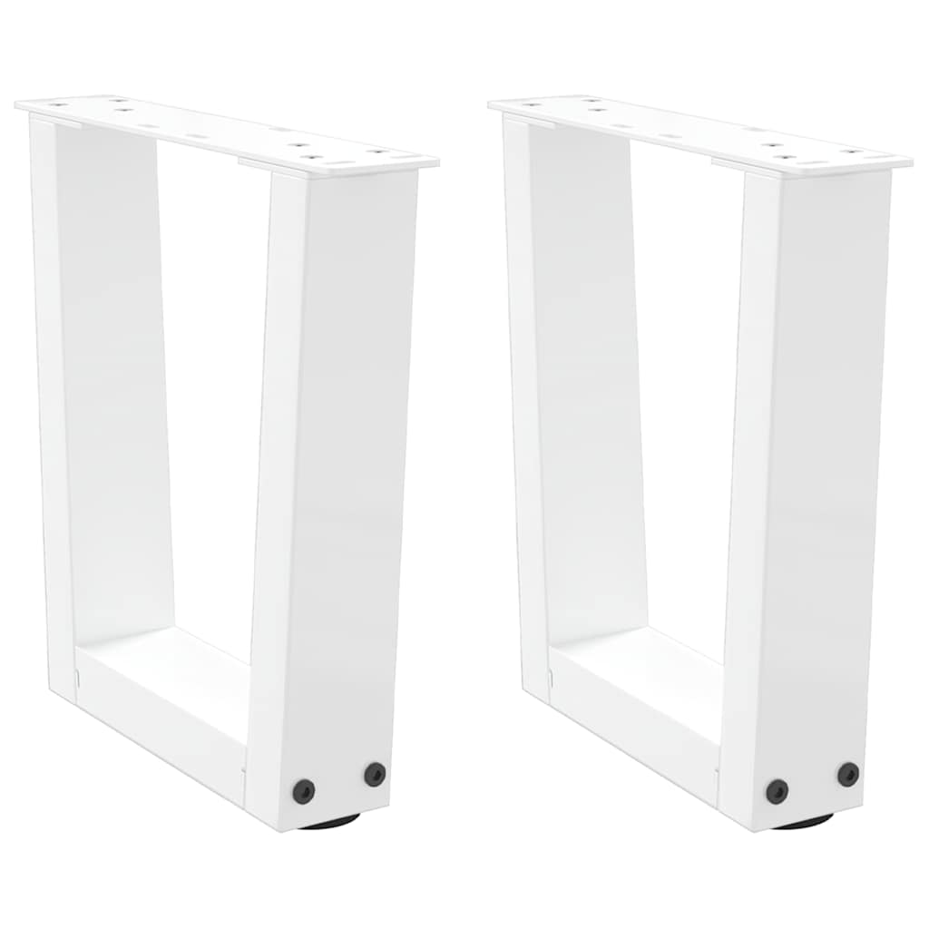 vidaXL Coffee Table Legs V-Shape 2 pcs White 40x(30-31,3) cm Steel