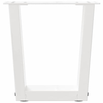 vidaXL Coffee Table Legs V-Shape 2 pcs White 40x(30-31.3) cm Steel