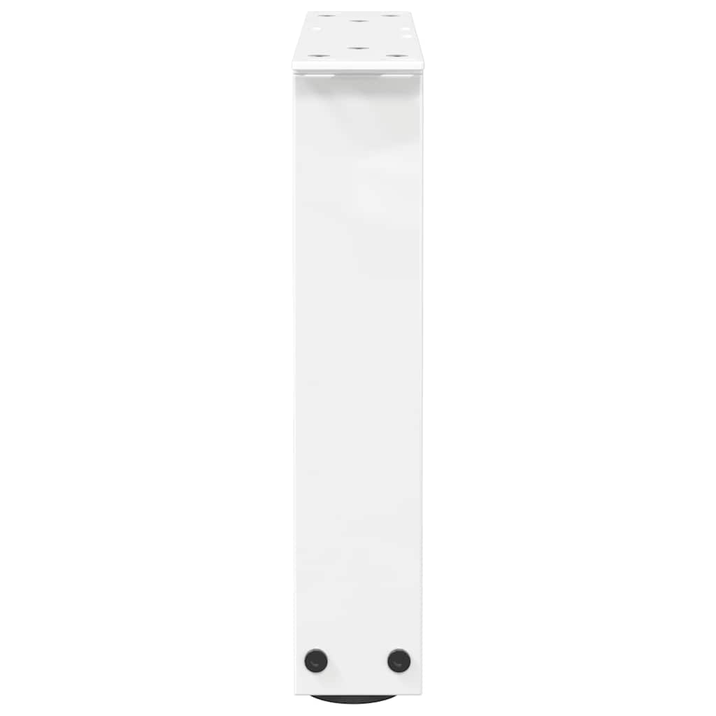 vidaXL Coffee Table Legs V-Shape 2 pcs White 40x(30-31.3) cm Steel