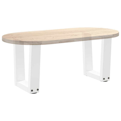 vidaXL Coffee Table Legs V-Shape 2 pcs White 40x(30-31.3) cm Steel
