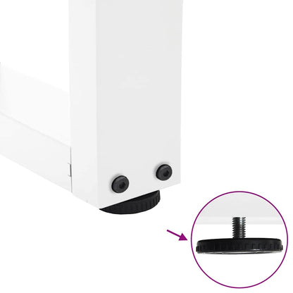 vidaXL Coffee Table Legs V-Shape 2 pcs White 40x(30-31.3) cm Steel