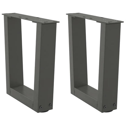 vidaXL Coffee Table Legs V-Shape 2 pcs Anthracite 40x(30-31.3) cm Steel
