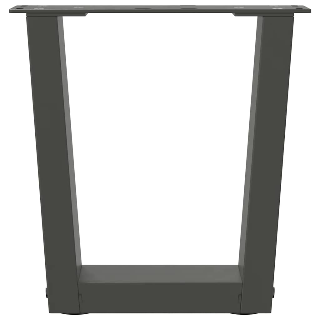 vidaXL Coffee Table Legs V-Shape 2 pcs Anthracite 40x(30-31.3) cm Steel