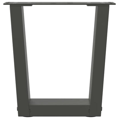 vidaXL Coffee Table Legs V-Shape 2 pcs Anthracite 40x(30-31.3) cm Steel