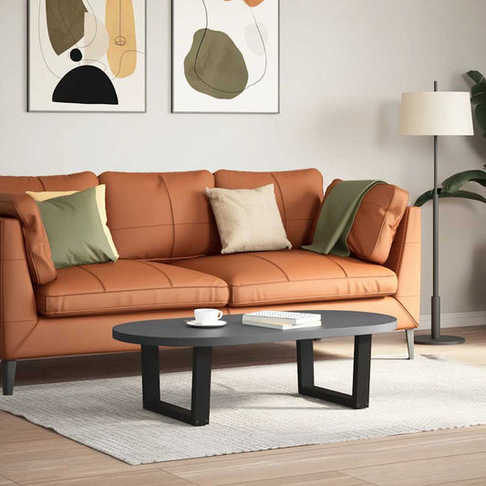 vidaXL Coffee Table Legs V-Shape 2 pcs Black 50x(30-31.3) cm Steel