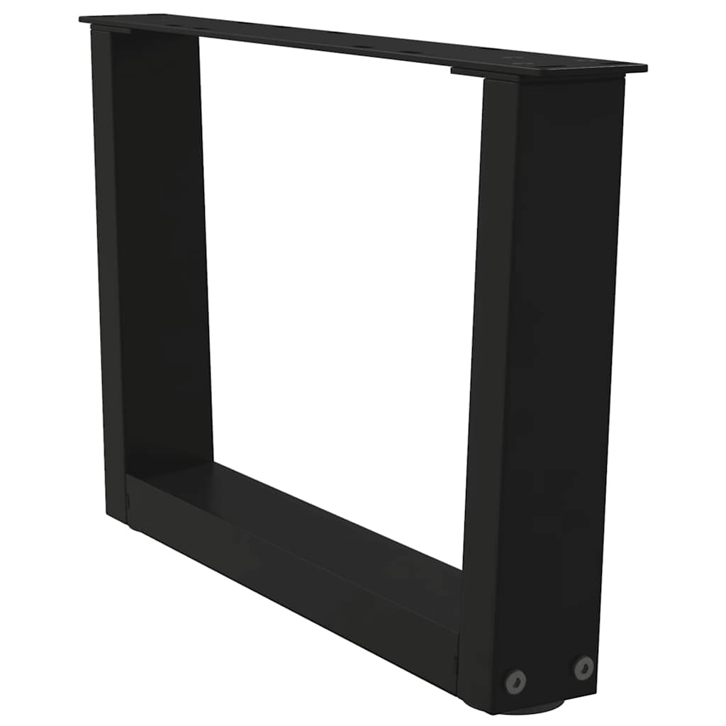 vidaXL Coffee Table Legs V-Shape 2 pcs Black 50x(30-31,3) cm Steel