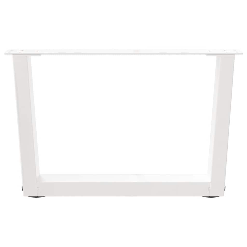 vidaXL Coffee Table Legs V-Shape 2 pcs White 50x(30-31.3) cm Steel