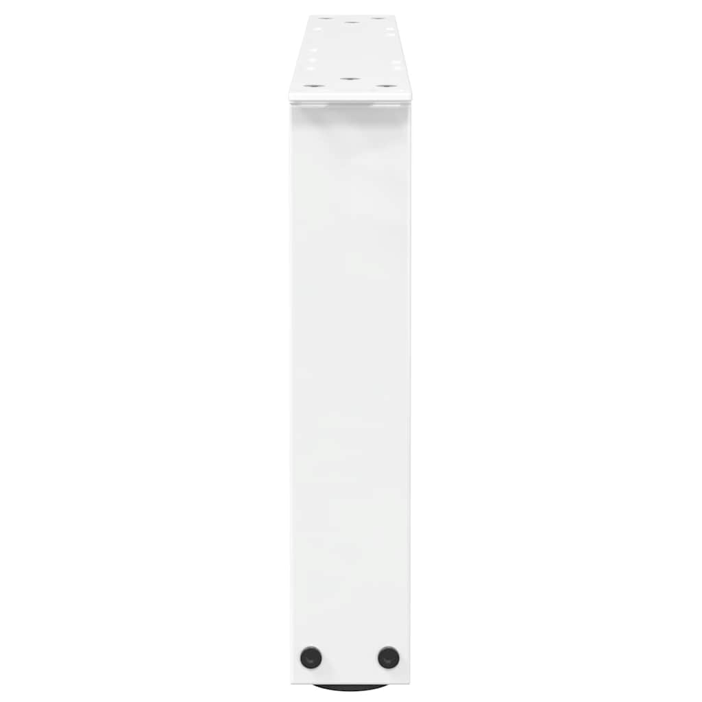 vidaXL Coffee Table Legs V-Shape 2 pcs White 50x(30-31.3) cm Steel