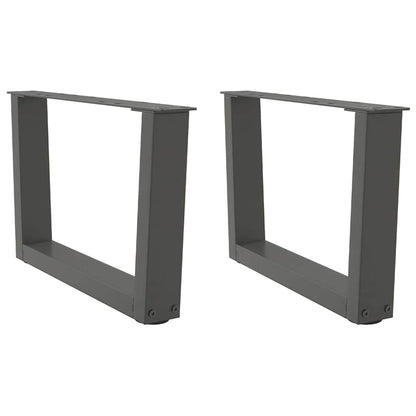 vidaXL Coffee Table Legs V-Shape 2 pcs Anthracite 50x(30-31.3) cm Steel