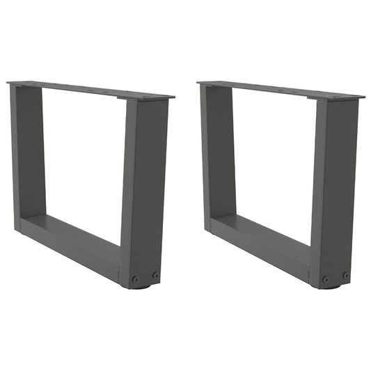 vidaXL Coffee Table Legs V-Shape 2 pcs Anthracite 50x(30-31.3) cm Steel