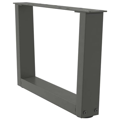 vidaXL Coffee Table Legs V-Shape 2 pcs Anthracite 50x(30-31.3) cm Steel