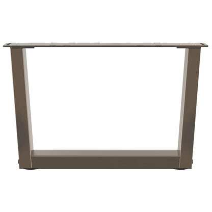 vidaXL Coffee Table Legs V-Shape 2 pcs Natural Steel 50x(30-31.3) cm Steel
