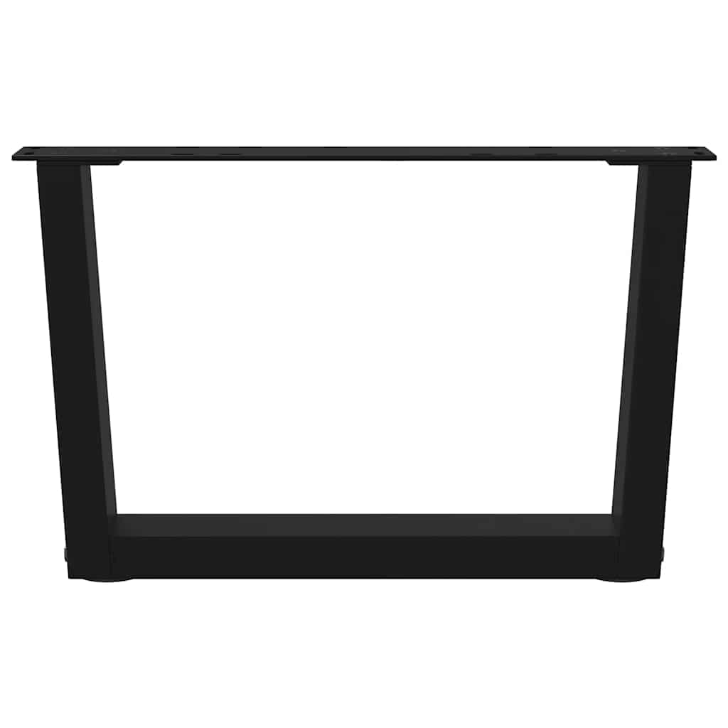 vidaXL Coffee Table Legs V-Shape 2 pcs Black 60x(30-31.3) cm Steel