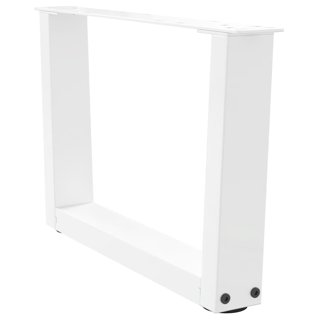 vidaXL Coffee Table Legs V-Shape 2 pcs White 60x(30-31.3) cm Steel