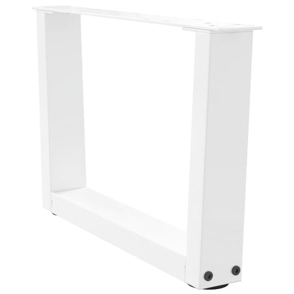 vidaXL Coffee Table Legs V-Shape 2 pcs White 60x(30-31.3) cm Steel