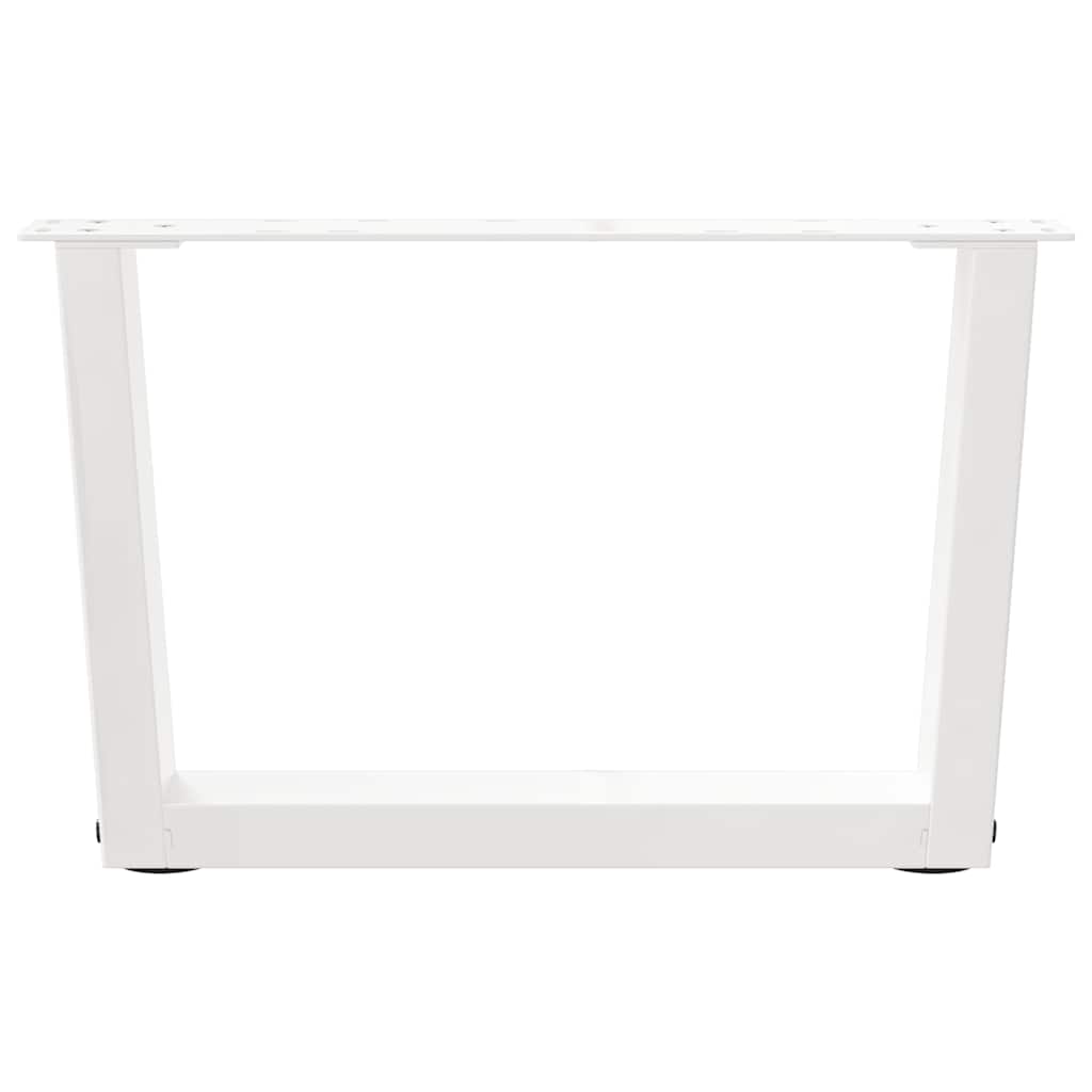 vidaXL Coffee Table Legs V-Shape 2 pcs White 60x(30-31.3) cm Steel