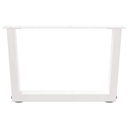 vidaXL Coffee Table Legs V-Shape 2 pcs White 60x(30-31.3) cm Steel