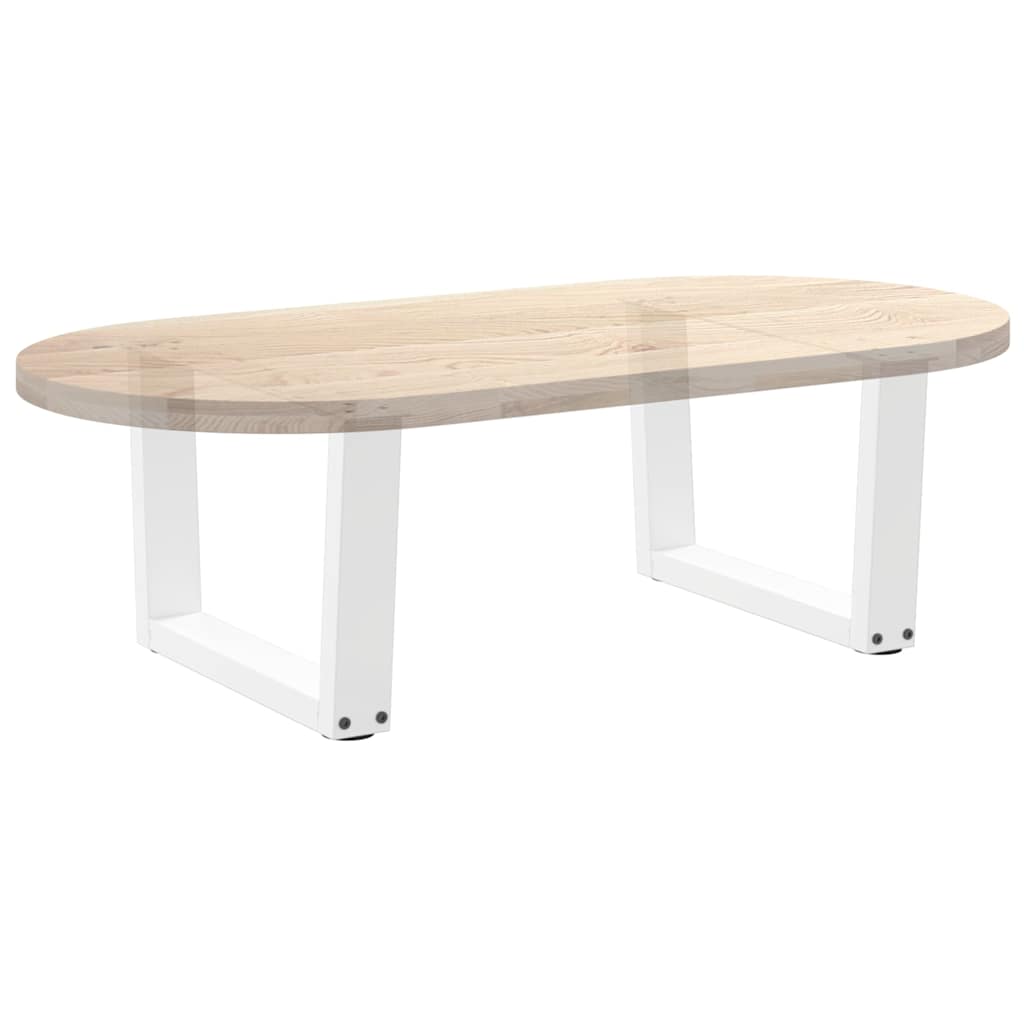 vidaXL Coffee Table Legs V-Shape 2 pcs White 60x(30-31.3) cm Steel