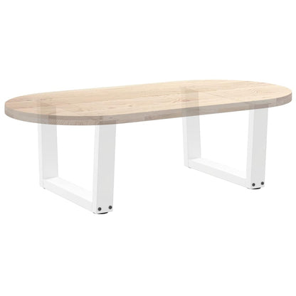 vidaXL Coffee Table Legs V-Shape 2 pcs White 60x(30-31.3) cm Steel