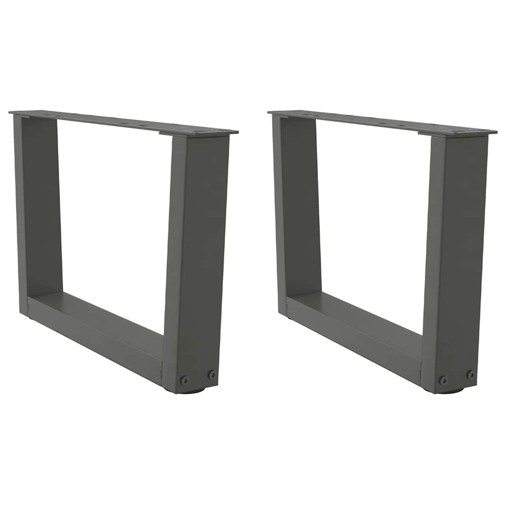 vidaXL Coffee Table Legs V-Shape 2 pcs Anthracite 60x(30-31.3) cm Steel