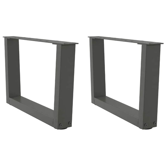 vidaXL Coffee Table Legs V-Shape 2 pcs Anthracite 60x(30-31.3) cm Steel