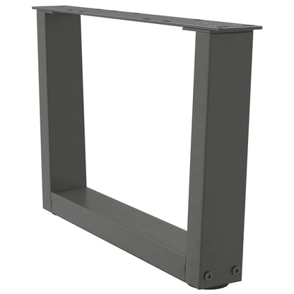 vidaXL Coffee Table Legs V-Shape 2 pcs Anthracite 60x(30-31.3) cm Steel