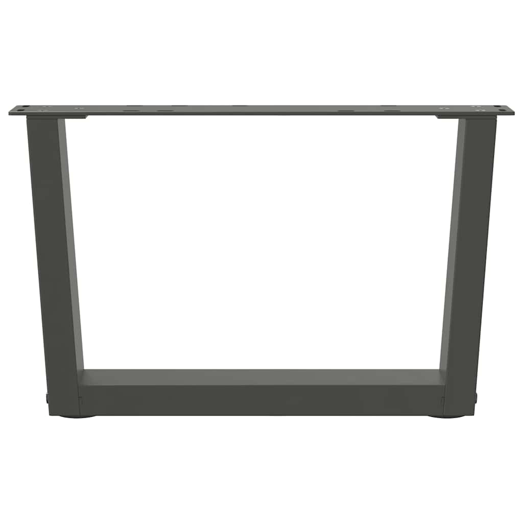 vidaXL Coffee Table Legs V-Shape 2 pcs Anthracite 60x(30-31.3) cm Steel